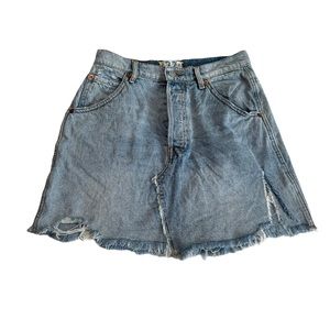 We The Free 💯 % Cotton Denim Mini Skirt Size 27